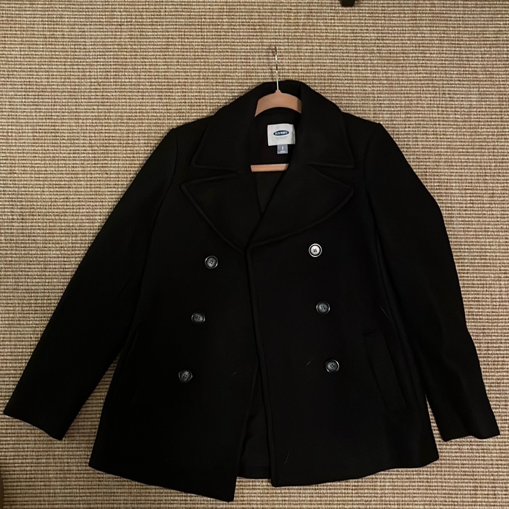 Old Navy Black Waist Length Peacoat